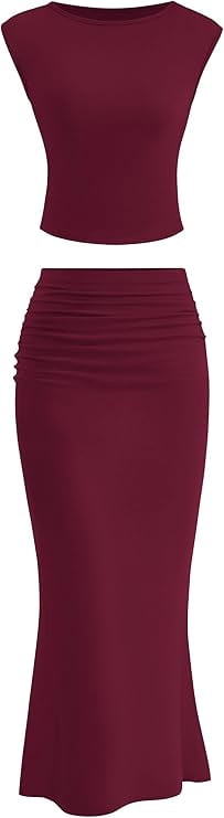 PRETTYGARDEN Skirt Sets Women 2 Piece Outfits Summer Outfits Going Out — free download