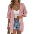 thumbnail image 1 of PRETTYGARDEN Summer Cardigan Sweaters for Women Lightweight Short Sleeve Knit Coverup Spring Beach Vacation Clothes, 1 of 10