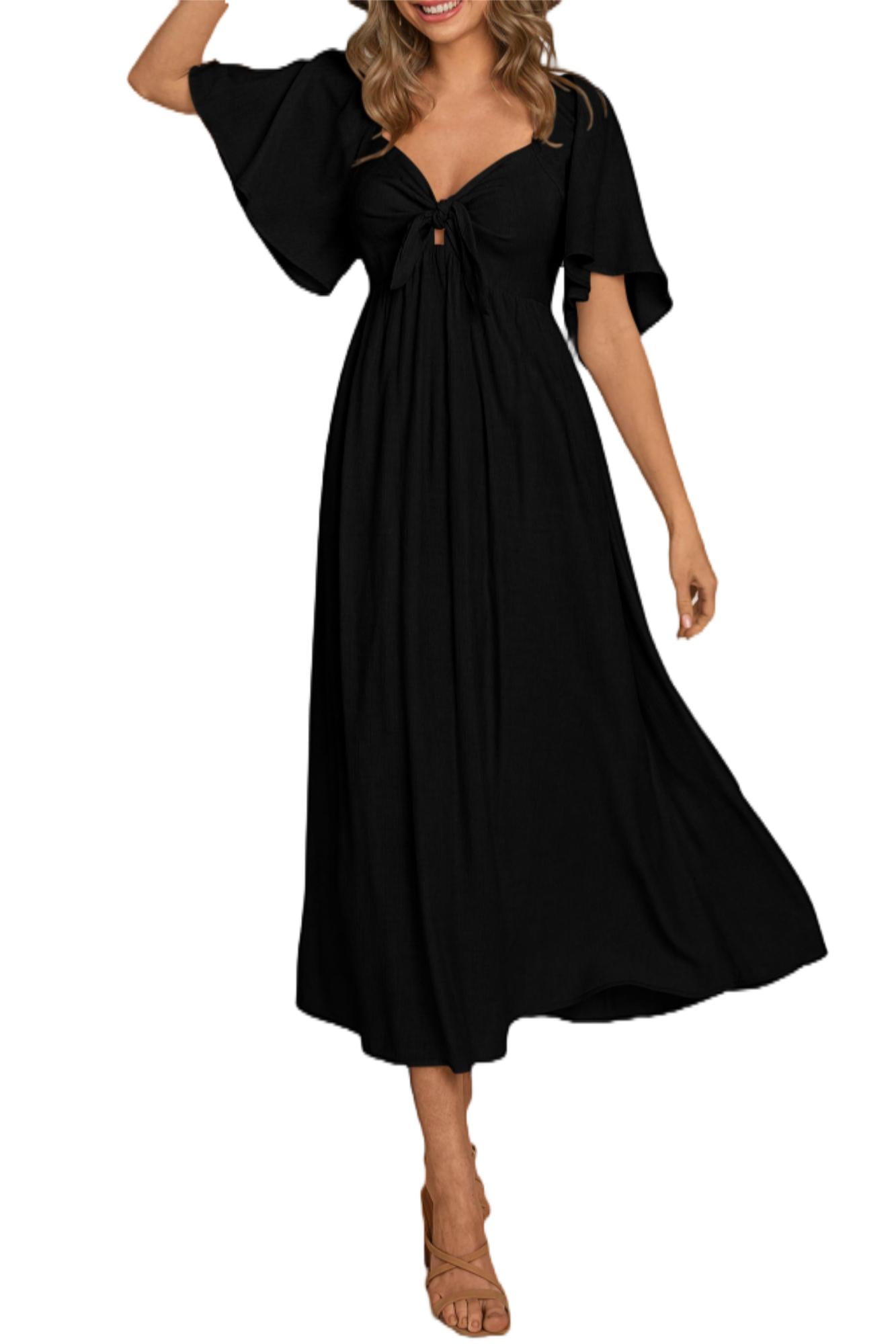 Women's Flowy Midi Dress Beach Vacation Dress II ININ Women's Summer  Flowy Midi Dress V