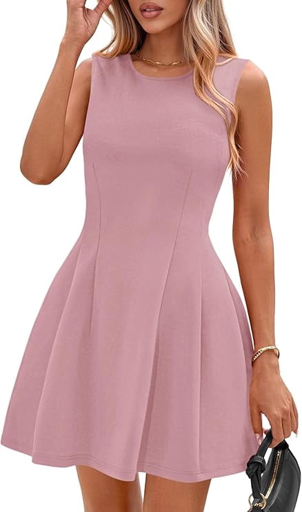 PRETTYGARDEN Summer Dresses for Women Elegant Classy Spring A Line Business Casual Work Graduation Cocktail Short Dress