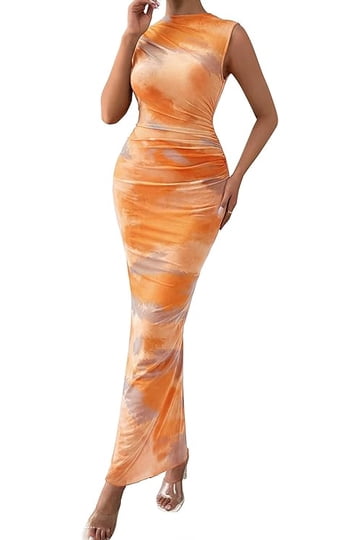 green emerald velvet dress Shifted Thoughts Tie Dye Maxi Dress FINAL SALE main image 1