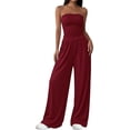 thumbnail image 1 of PRETTYGARDEN Summer Sets Women 2 Piece Outfits Asymmetrical Tube Tops and Pants Beach Vacation Airport Matching Lounge Set, 1 of 8