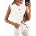 thumbnail image 1 of PRETTYGARDEN Sweater Vest Women Summer Tank Tops Sleeveless Button Down Trendy Clothes Business Casual Knit Outfits, 1 of 9