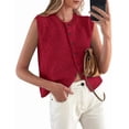thumbnail image 1 of PRETTYGARDEN Sweater Vest Women Summer Tank Tops Sleeveless Button Down Trendy Clothes Business Casual Knit Outfits, 1 of 9