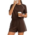 thumbnail image 1 of PRETTYGARDEN Sweatsuits Women 2 Piece Outfit Summer Lounge Shorts Sets Matching Spring Travel Beach Vacation Clothes, 1 of 8