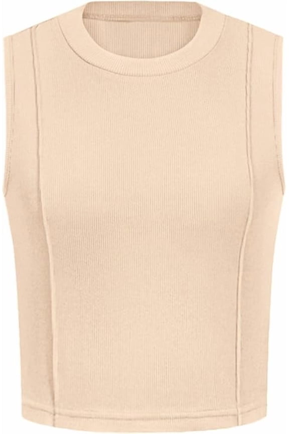 Tank Top for Women Summer Casual Sleeveless Ribbed Slim Fitted Basic Tee Shirts Spring Fashion Y2k Clothes