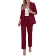 thumbnail image 1 of PRETTYGARDEN Two Piece Sets for Women Dressy Pant Suits Lapel Blazer,Straight Leg Dress Pants,Professional Interview Suit Set,Business Casual Outfits,Office Work Clothes,Fall Winter, 1 of 9