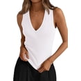 thumbnail image 1 of PRETTYGARDEN V Neck Tank Tops for Women Summer Outfits Ribbed Knit Shirts Casual Basic Tees Sleeveless Camisole Vest, 1 of 10
