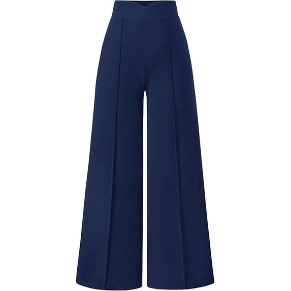 PRETTYGARDEN Wide Leg Pants Woman Spring Dressy High Waisted Casual Lounge Palazzo Pants Fall Flowy Work Trousers