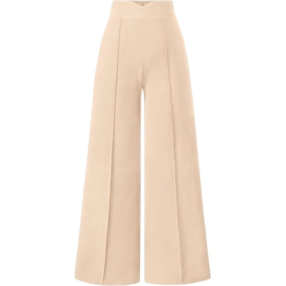 PRETTYGARDEN Wide Leg Pants Woman Spring Dressy High Waisted Casual Lounge Palazzo Pants Fall Flowy Work Trousers