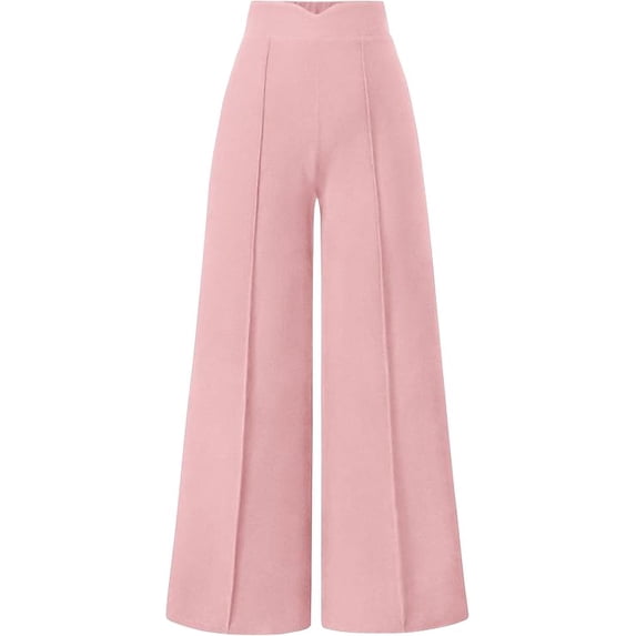 PRETTYGARDEN Wide Leg Pants Woman Spring Dressy High Waisted Casual Lounge Palazzo Pants Fall Flowy Work Trousers