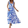 thumbnail image 1 of PRETTYGARDEN Women Dresses Summer Floral Sleeveless Maxi Dress Casual Spaghetti Strap Tiered Flowy Beach Long Dress, 1 of 8