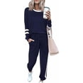 thumbnail image 1 of PRETTYGARDEN Women Fall 2 Piece Lounge Outfit Long Sleeve Tops High Waisted Jogger Pants Set Spring Travel Clothes Tracksuit, 1 of 8