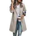 thumbnail image 1 of PRETTYGARDEN Women Plaid Shacket Jacket Trendy Fall Casual Button Wool Blend Tartan Trench Coat Winter Clothing with Pockets, 1 of 9