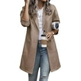 thumbnail image 1 of PRETTYGARDEN Women Plaid Shacket Jacket Trendy Fall Casual Button Wool Blend Tartan Trench Coat Winter Clothing with Pockets, 1 of 10
