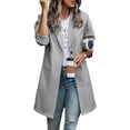 thumbnail image 1 of PRETTYGARDEN Women Plaid Shacket Jacket Trendy Fall Casual Button Wool Blend Tartan Trench Coat Winter Clothing with Pockets, 1 of 10