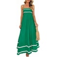 thumbnail image 1 of PRETTYGARDEN Women Summer Flowy Maxi Dress Casual Sleeveless Spaghetti Strap Ruffle Beach Long Dresses, 1 of 9