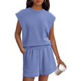 thumbnail image 1 of PRETTYGARDEN Women's 2 Piece Lounge Shorts Sets Summer Travel Outfits Casual Beach Vacation Clothes Matching Sweatsuits, 1 of 10
