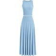 thumbnail image 1 of PRETTYGARDEN Women's 2 Piece Maxi Skirt Sets Casual Summer Knit Cropped Tank Top High Waisted Long Skirts Outfit, 1 of 10