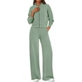 thumbnail image 1 of PRETTYGARDEN Women's 2 Piece Outfits Fall Sweatsuits Zip Up Sweatshirt Wide Leg Sweatpants Casual Tracksuit Lounge Sets, 1 of 8