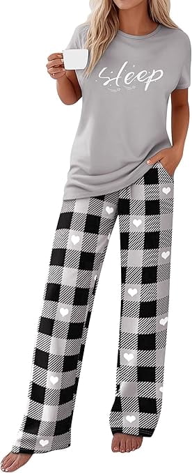 Spring Pj Sets PRETTYGARDEN Women's 2 Piece Pajama Sets Summer Matching Lounge Outfits ...