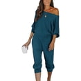 thumbnail image 1 of PRETTYGARDEN Women's 2 Piece Ribbed Tracksuit Outfits Off Shoulder Long Sleeve Pullover Lounge Pants with Pockets, 1 of 9