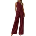 thumbnail image 1 of PRETTYGARDEN Women's 2 Piece Sets Summer Work Clothes Sleeveless Blazer Vest Pants Suits Spring Business Casual Outfits, 1 of 7