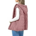 thumbnail image 1 of PRETTYGARDEN Women's 2025 Fall Spring Vest Casual Sleeveless Hooded Zip Up Jacket Trendy Winter Coat Outerwear, 1 of 10