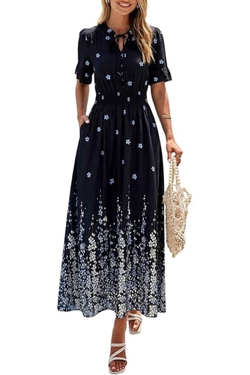elegant maxi dress with sleeves Elegant Long Sleeves Purple Chiffon Floral Long Prom Dresses, Purple Floral  Formal Evening Graduation Dresses
