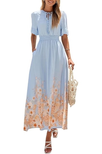Maxi Dresses: Casual, Summer & Long Sleeve | Walmart | Blue - Walmart.com
