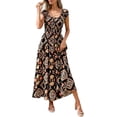 thumbnail image 1 of PRETTYGARDEN Women's Boho Maxi Dress Summer Cap Sleeve Long Flowy Beach Vacation Floral Sundresses Spring Resort Wear, 1 of 8