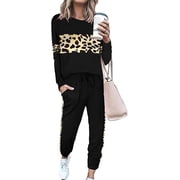 PRETTYGARDEN Women's Color Block 2 Piece Tracksuit Crewneck Long Sleeve Tops Long Sweatpants Outfits Lounge Sets