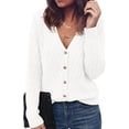 thumbnail image 1 of PRETTYGARDEN Women's Cozy Cardigan Sweater with Button V Neck Long Sleeve Tops Open Front for Fall Clothes Knit Winter Clothing Solid Business Casual & Vacation Outfits, 1 of 8