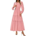 thumbnail image 1 of PRETTYGARDEN Women's Elegant Maxi Dresses Long Sleeve V Neck Flowy Pockets Casual Modest Dress Fall Fashion Clothes, 1 of 10