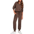 thumbnail image 1 of PRETTYGARDEN Women's Fall 2 Piece Lounge Sets Zip Up Sweatshirt Jogger Pants Sweat Track Suits Travel Outfit Winter Clothing, 1 of 9