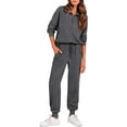 thumbnail image 1 of PRETTYGARDEN Women's Fall 2 Piece Lounge Sets Zip Up Sweatshirt Jogger Pants Sweat Track Suits Travel Outfit Winter Clothing, 1 of 9