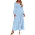 thumbnail image 1 of PRETTYGARDEN Women's Fall Floral Midi Dress Long Sleeve Smocked A Line Long Flowy Elegant Wedding Guest Dresses, 1 of 8