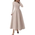 thumbnail image 1 of PRETTYGARDEN Women's Fall Long Sleeve Midi Dress Casual Elegant Ruffle Flowy A Line Swing Cocktail Party Dresse, 1 of 7