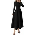 thumbnail image 1 of PRETTYGARDEN Women's Fall Long Sleeve Midi Dress Casual Elegant Ruffle Flowy A Line Swing Cocktail Party Dresse, 1 of 8