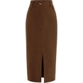 thumbnail image 1 of PRETTYGARDEN Women's Fall Midi Pencil Skirts Dressy Casual Work Office High Waisted Trendy Winter Corduroy Skirt with Slit, 1 of 7
