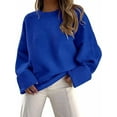 thumbnail image 1 of PRETTYGARDEN Women's Fall Oversized Sweaters Casual Crewneck Pullover Long Sleeve Fuzzy Chunky Knit Tops Blouse、, 1 of 7