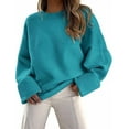 thumbnail image 1 of PRETTYGARDEN Women's Fall Oversized Sweaters Casual Crewneck Pullover Long Sleeve Fuzzy Chunky Knit Tops Blouse、, 1 of 7