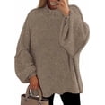 thumbnail image 1 of PRETTYGARDEN Women's Fall Oversized Sweaters Chunky Knit Mock Neck Long Sleeve Casual Trendy Pullover Winter Clothes, 1 of 9