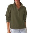 thumbnail image 1 of PRETTYGARDEN Women's Fall Trendy Oversized Sweatshirts Comfy Ribbed Fabric, Raglan Long Sleeve Collared, Button Up Henley Pullover Blouse, Casual Workout Tops, Y2K Fashion Clothing, 1 of 8