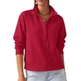 thumbnail image 1 of PRETTYGARDEN Women's Fall Trendy Oversized Sweatshirts Comfy Ribbed Fabric, Raglan Long Sleeve Collared, Button Up Henley Pullover Blouse, Casual Workout Tops, Y2K Fashion Clothing, 1 of 8