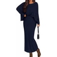 thumbnail image 1 of PRETTYGARDEN Women's Fall Two Piece Matching Skirt Sets Long Sleeve Tops Maxi Long Slit Bodycon Skirts Vacation Outfits, 1 of 7
