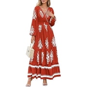 walmart long sleeve maxi dress black long sleeve dress low cut Alexandra Plunging Neckline Long Sleeve Maxi Dress Black / M