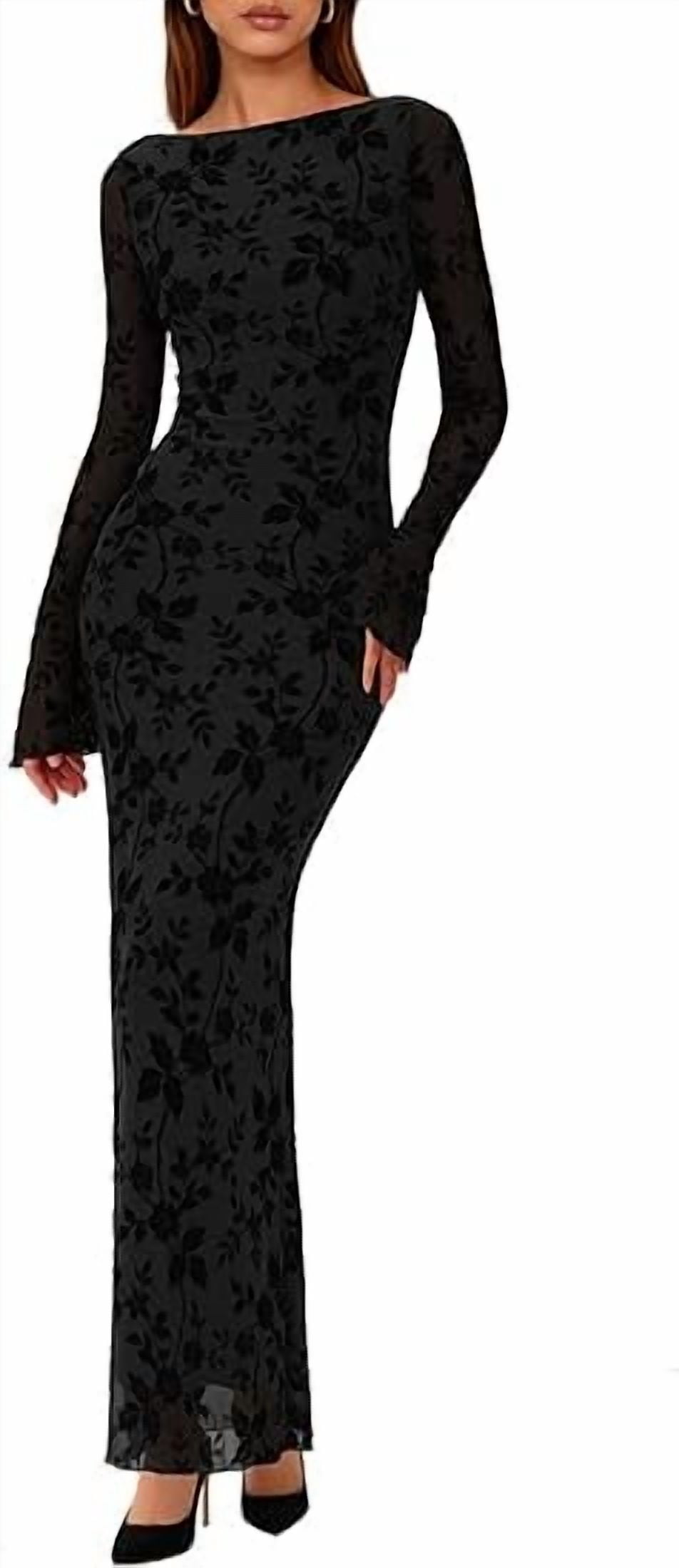knee length dresses for ladies Elmont Long Sleeve Maxi Dress main image 1