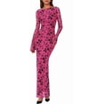 thumbnail image 1 of PRETTYGARDEN Women's Floral Bodycon Maxi Dress Fall Elegant Mesh Long Sleeve Formal Wedding Guest Cocktail Dresses, 1 of 8