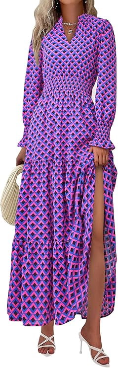 PRETTYGARDEN Women's Floral Maxi Dress Spring Long Sleeve V Neck Casual A Line Long Flowy Boho Party Dresses - Walmart.com PRETTYGARDEN Women's Floral Maxi Dress Spring Long Sleeve V Neck Casual A Line Long Flowy Boho Party Dresses - Walmart.com